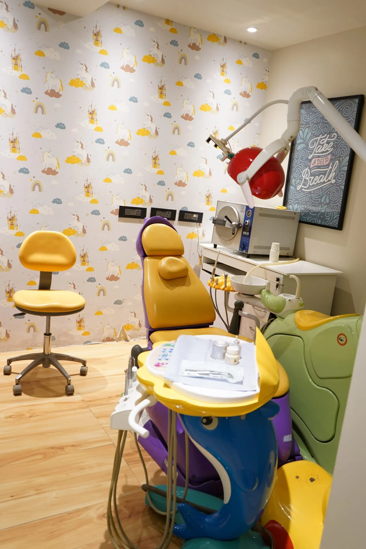 Fun and welcoming kids dental room at Radix Cosmo Dental, Nirman Vihar, East Delhi